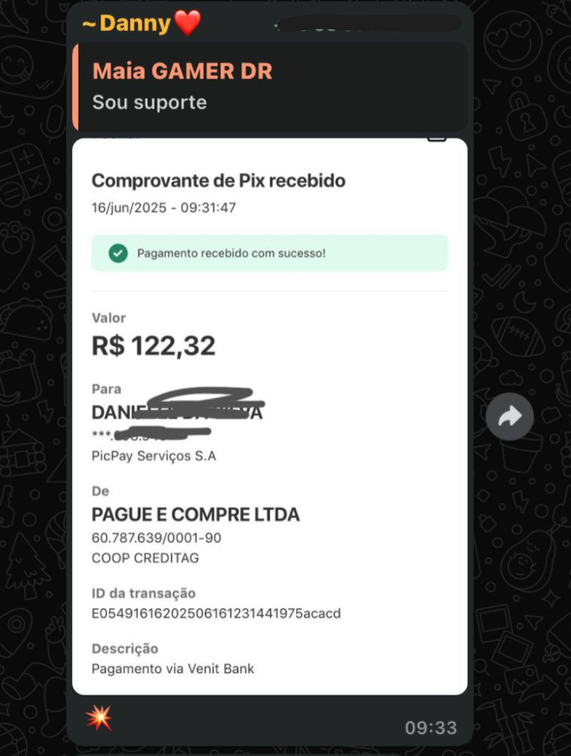 Comprovante de Saque 2